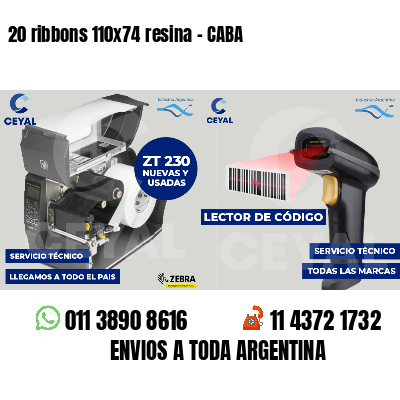20 ribbons 110x74 resina - CABA