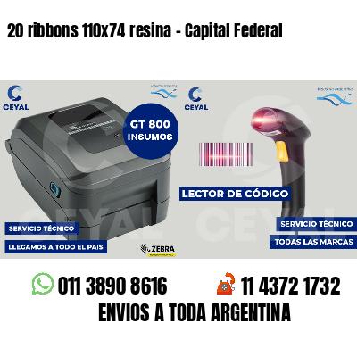 20 ribbons 110x74 resina - Capital Federal