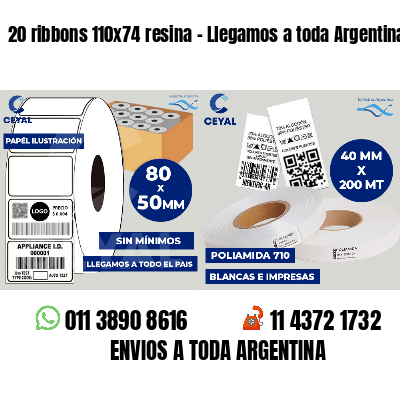 20 ribbons 110x74 resina - Llegamos a toda Argentina