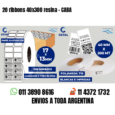 20 ribbons 40x300 resina - CABA