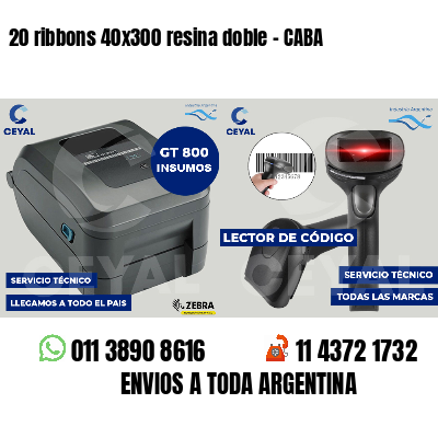 20 ribbons 40x300 resina doble - CABA