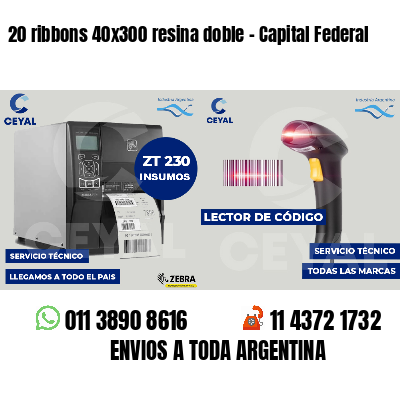 20 ribbons 40x300 resina doble - Capital Federal