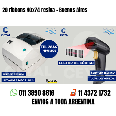 20 ribbons 40x74 resina - Buenos Aires