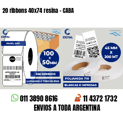 20 ribbons 40x74 resina - CABA