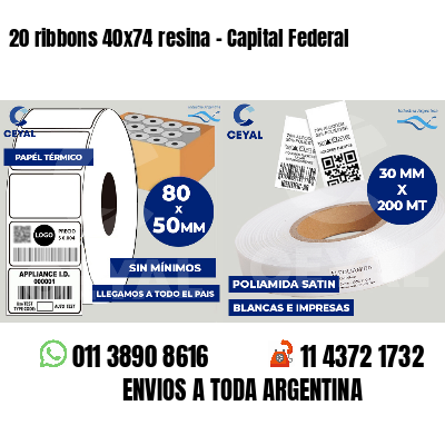 20 ribbons 40x74 resina - Capital Federal