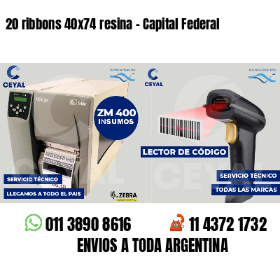 20 ribbons 40x74 resina - Capital Federal