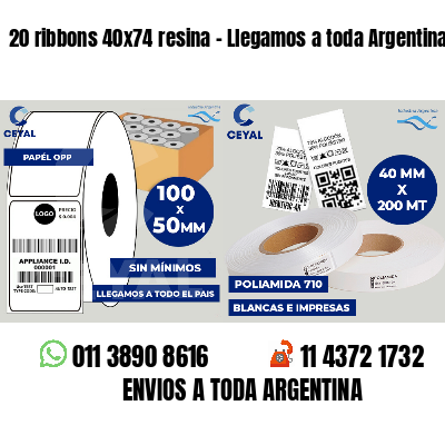 20 ribbons 40x74 resina - Llegamos a toda Argentina