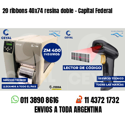 20 ribbons 40x74 resina doble - Capital Federal