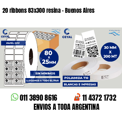 20 ribbons 83x300 resina - Buenos Aires