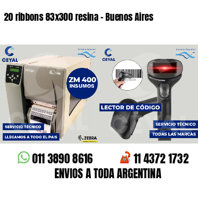 20 ribbons 83x300 resina - Buenos Aires