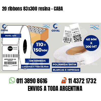 20 ribbons 83x300 resina - CABA