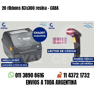 20 ribbons 83x300 resina - CABA