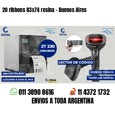 20 ribbons 83x74 resina - Buenos Aires