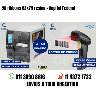 20 ribbons 83x74 resina - Capital Federal