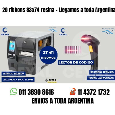 20 ribbons 83x74 resina - Llegamos a toda Argentina
