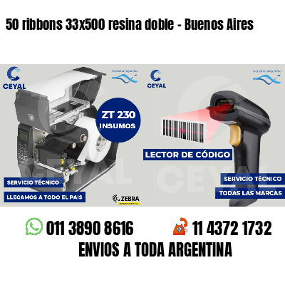 50 ribbons 33x500 resina doble - Buenos Aires