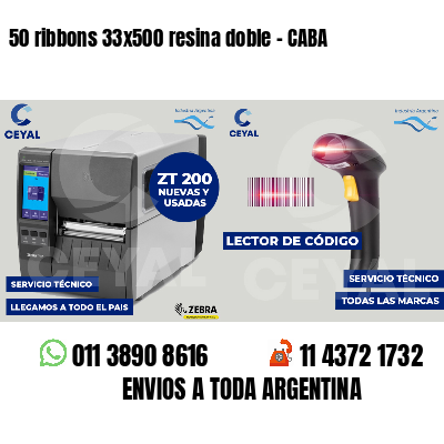 50 ribbons 33x500 resina doble - CABA