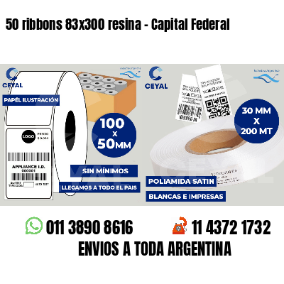 50 ribbons 83x300 resina - Capital Federal