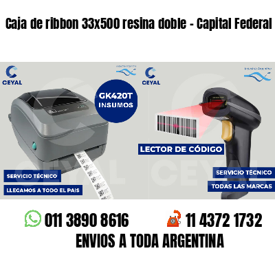 Caja de ribbon 33x500 resina doble - Capital Federal