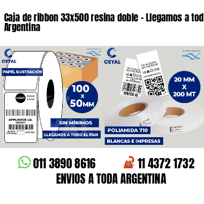 Caja de ribbon 33x500 resina doble - Llegamos a toda Argentina