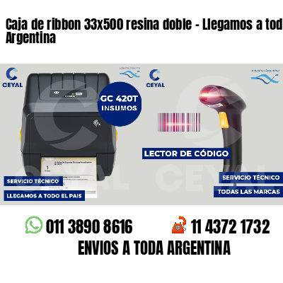 Caja de ribbon 33x500 resina doble - Llegamos a toda Argentina
