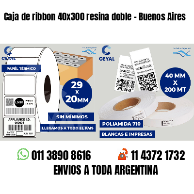 Caja de ribbon 40x300 resina doble - Buenos Aires