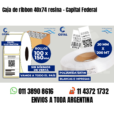 Caja de ribbon 40x74 resina - Capital Federal