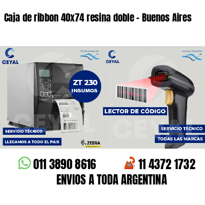 Caja de ribbon 40x74 resina doble - Buenos Aires