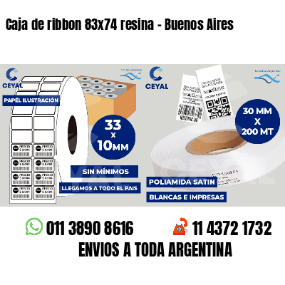 Caja de ribbon 83x74 resina - Buenos Aires