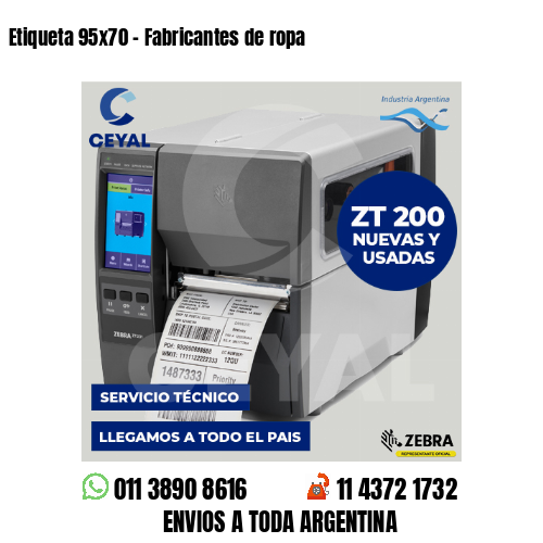 Etiqueta 95×70 – Fabricantes de ropa