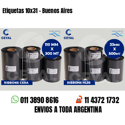 Etiquetas 10x31 - Buenos Aires