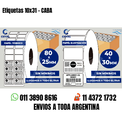 Etiquetas 10x31 - CABA