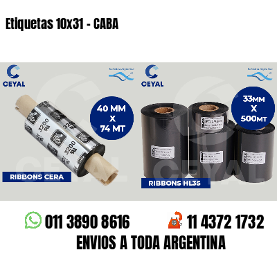 Etiquetas 10x31 - CABA