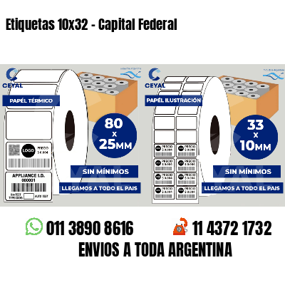 Etiquetas 10x32 - Capital Federal