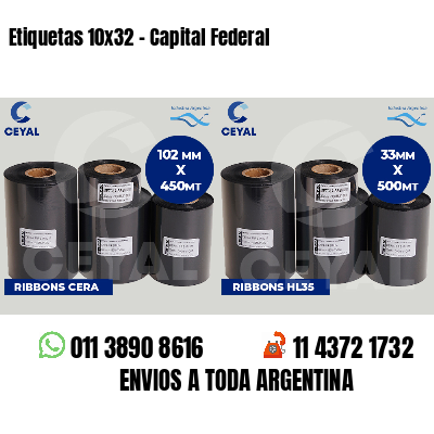 Etiquetas 10x32 - Capital Federal