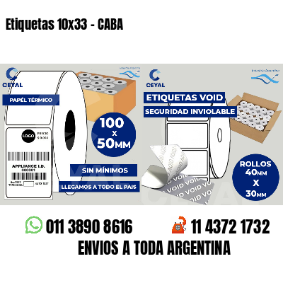 Etiquetas 10x33 - CABA