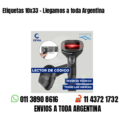 Etiquetas 10x33 - Llegamos a toda Argentina