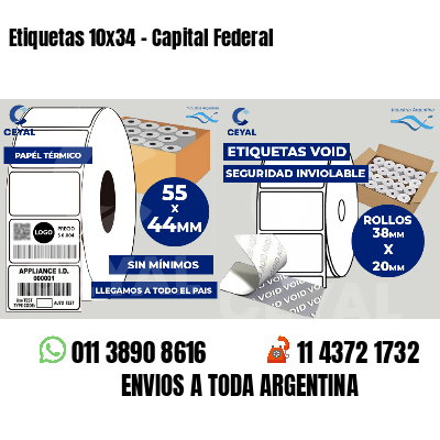 Etiquetas 10x34 - Capital Federal