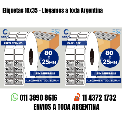 Etiquetas 10x35 - Llegamos a toda Argentina