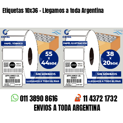 Etiquetas 10x36 - Llegamos a toda Argentina