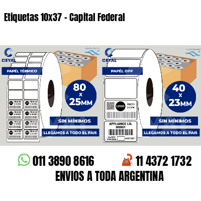 Etiquetas 10x37 - Capital Federal