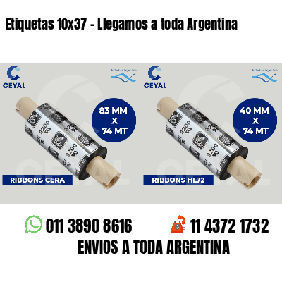 Etiquetas 10x37 - Llegamos a toda Argentina