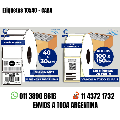 Etiquetas 10x40 - CABA