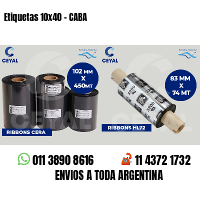 Etiquetas 10x40 - CABA