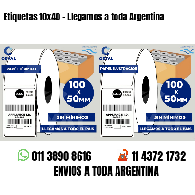 Etiquetas 10x40 - Llegamos a toda Argentina