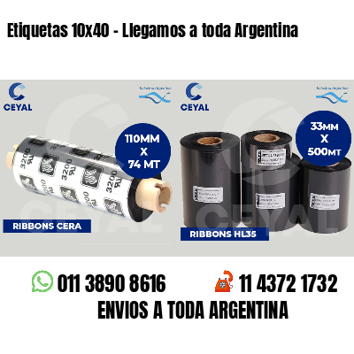 Etiquetas 10x40 - Llegamos a toda Argentina