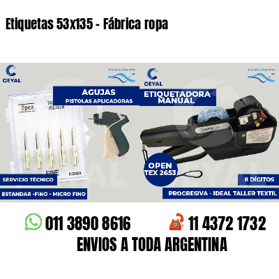 Etiquetas 53x135 - Fábrica ropa