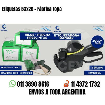 Etiquetas 53x20 - Fábrica ropa