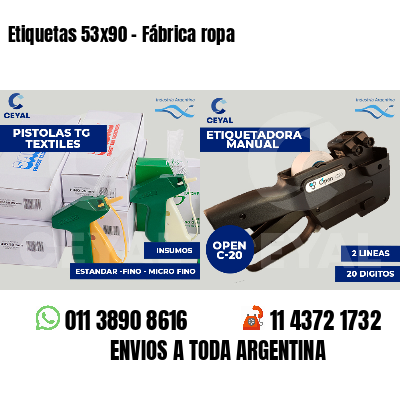 Etiquetas 53x90 - Fábrica ropa
