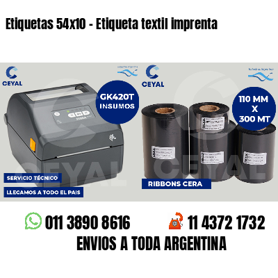 Etiquetas 54x10 - Etiqueta textil imprenta